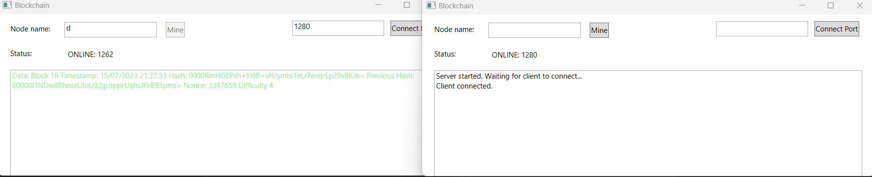 Blockchain - Main Screen