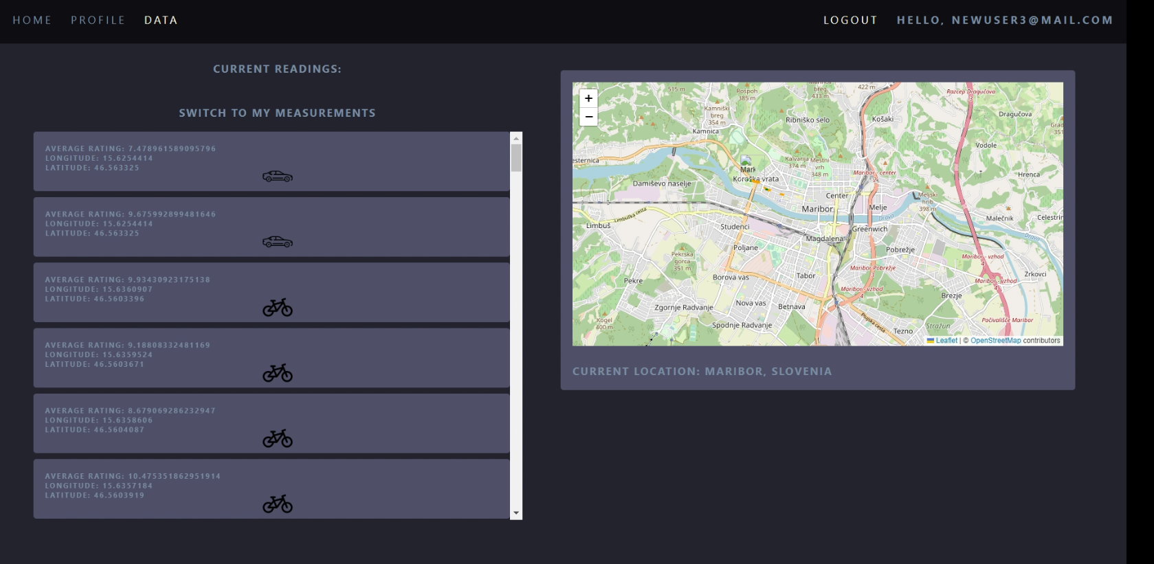 Road Condition Tracker - Web Home