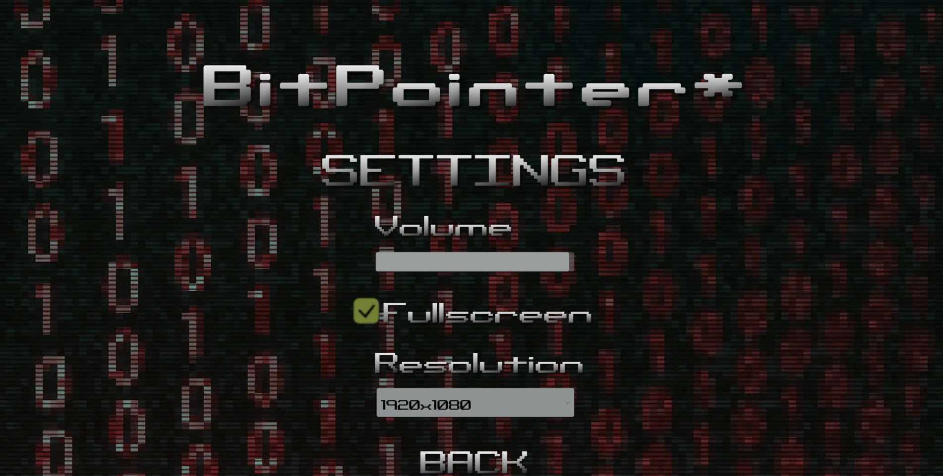 Bitpointer - Settings Menu