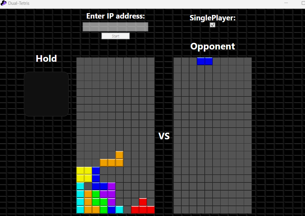 Tetris - Main Screen