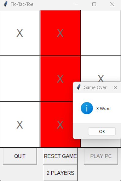 tic tac toe - End Screen